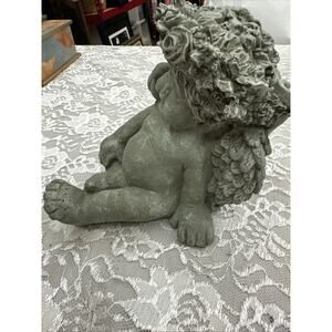 Vintage 90s Large DREAMSICLES Handpainted CHERUB Bird Angel Heavy